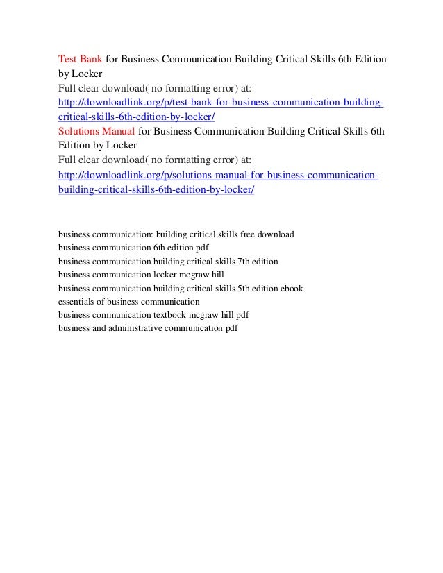 Business Communication Essentials 6th Edition Pdf